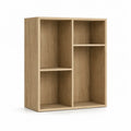 Standregal Bücherregal 100 x 35 x 140 cm mit 4 offenen Fächern MDF Eichenoptik rechteckig Eiche Natur
